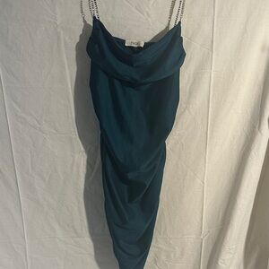 Chic Strapless Dark Teal Dress by